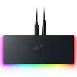 Razer - Thunderbolt 5 Docking Station - Chroma RGB Lighting, 11 Ports with M.2 Storage Slot, 120Gbps Transfer for PC and Mac - Black