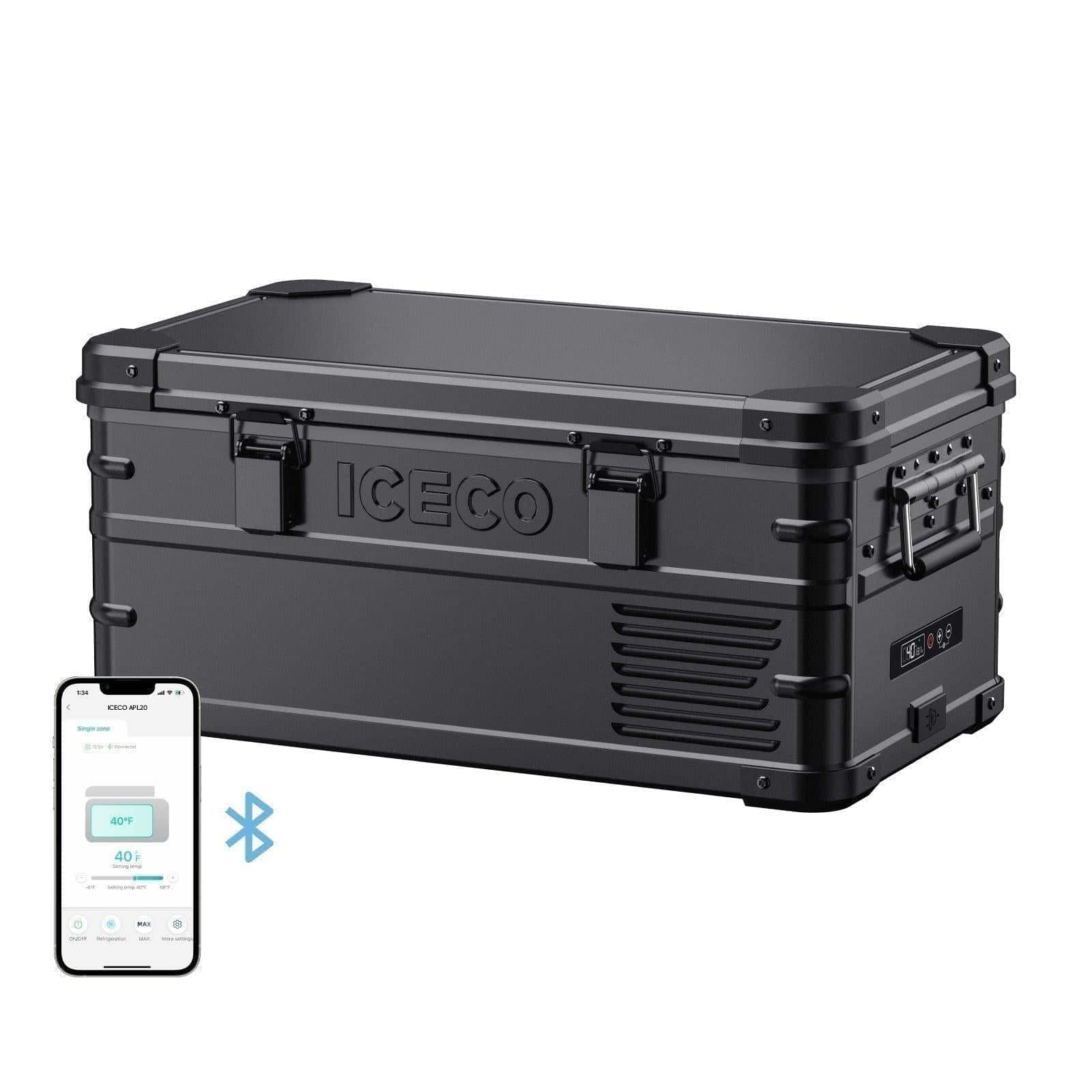 ICECO - APL20 Aluminum Single Zone 21QT Portable Cooler - Black