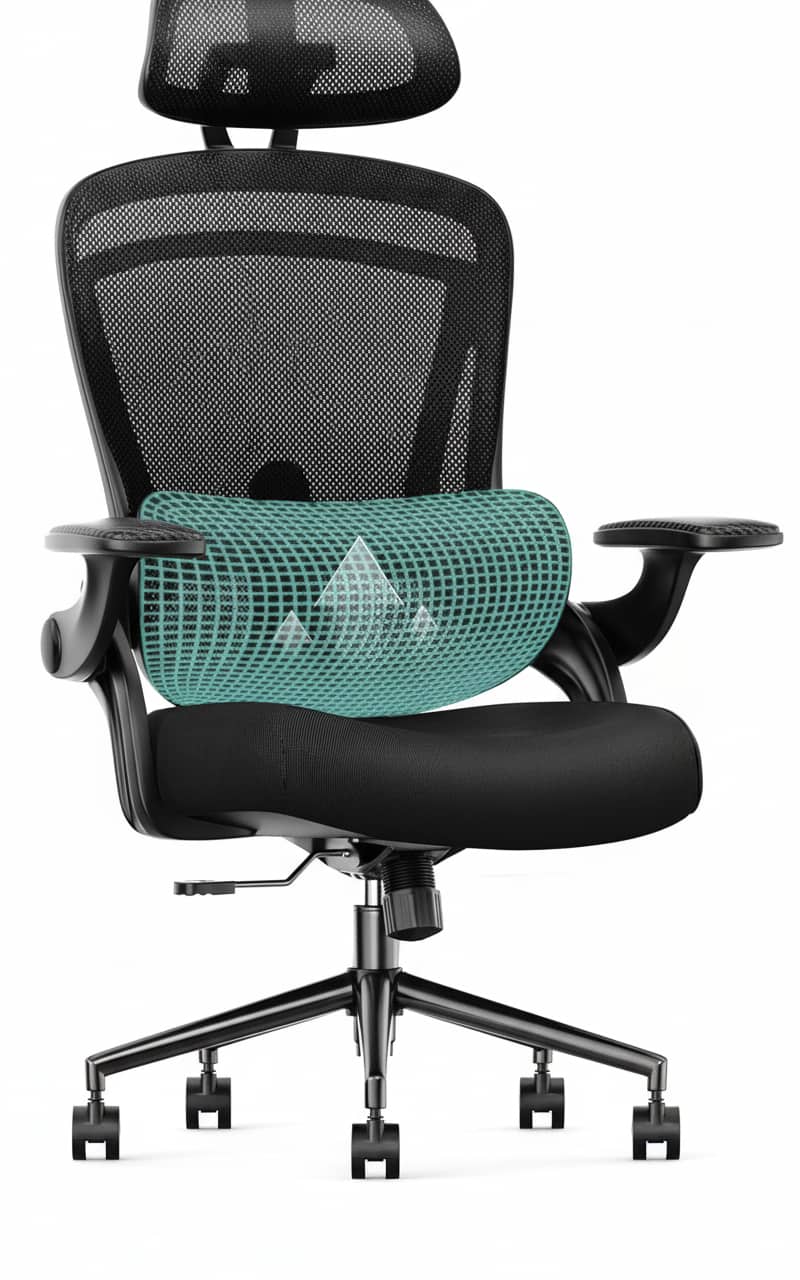 AOITUN - Ergonomic Mesh Office Chair High Back - Comfortable Seating for Daily Use - Ideal for Dorm Room and Home Office - Black