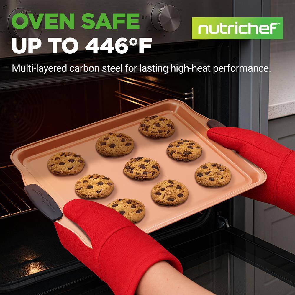OVEN SAFE  
UP TO 446°F  

Multi-layered carbon steel for lasting high-heat performance.  

nutrichef