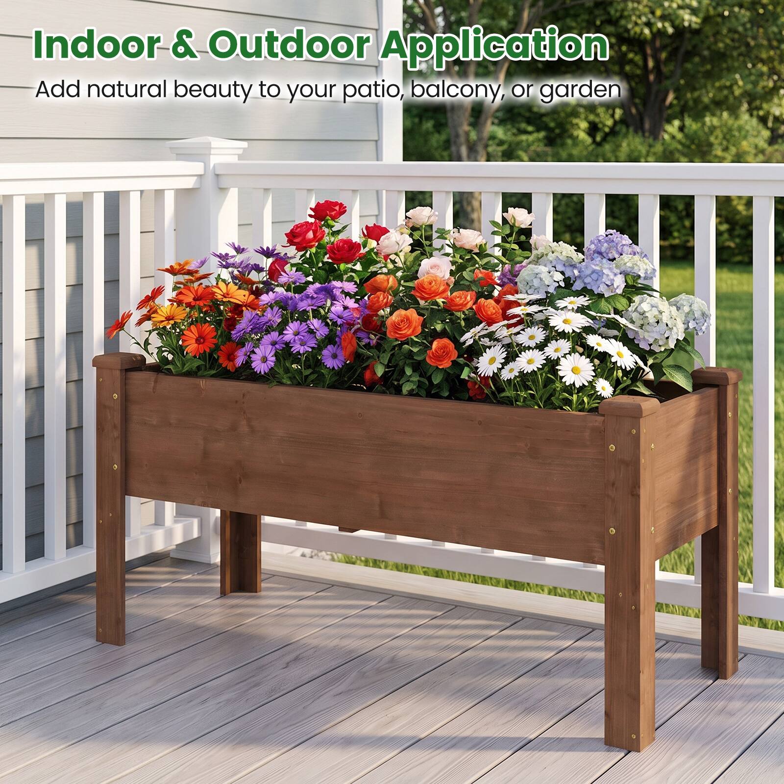Indoor & Outdoor Application  
Add natural beauty to your patio, balcony, or garden