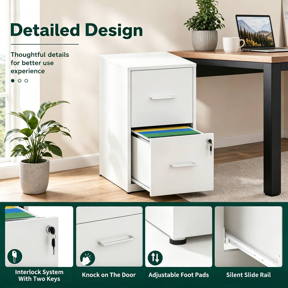Detailed Design  
Thoughtful details for better use experience  

- Interlock System With Two Keys  
- Knock on The Door  
- Adjustable Foot Pads  
- Silent Slide Rail