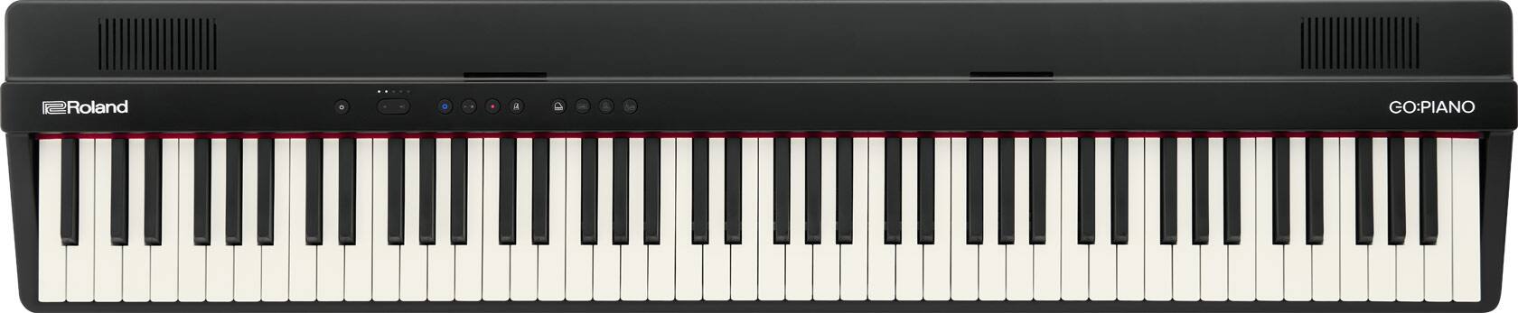Roland - 88-Key Digital Keyboard with Bluetooth, Online Lessons, Streaming Songs, Onboard Speakers, Battery, and Headphone Play - Black