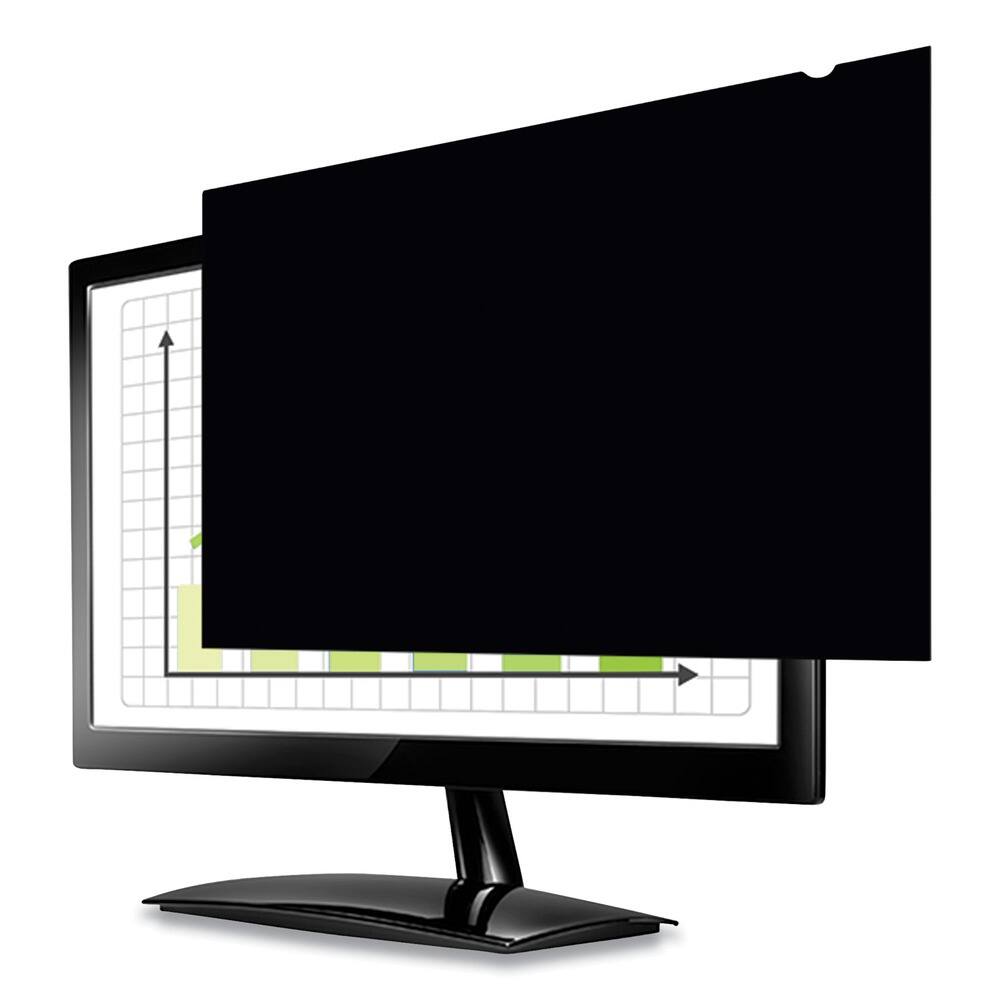 Front. Fellowes - 4811801 PrivaScreen 16:9 Aspect Ratio Blackout Privacy Filter for 24 in. Widescreen Flat Panel Monitor - Black.