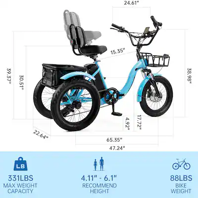 goplus electric bicycle 20" Mountain Bike E-Bike Fat Tire 17MPH Max Sp Ultra Pickleball 12.4 mph Goplus Electric Bike with Battery