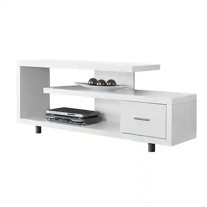 Front. Hivvago - Hivvago Modern TV Stand - Fits up to 60-inch Flat Screen TV - White.