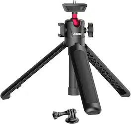 Schertz - Extendable Mini Camera Tripod, 4 Levels Adjustment 360° Ball Head Cold Shoe Lightweight Portable Vlog Travel Selfie Stic