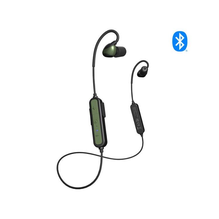 Front. ISOtunes - ISOtunes ADVANCE BT 2.0 Earbuds with 26 dB NRR (OD Green and Black).