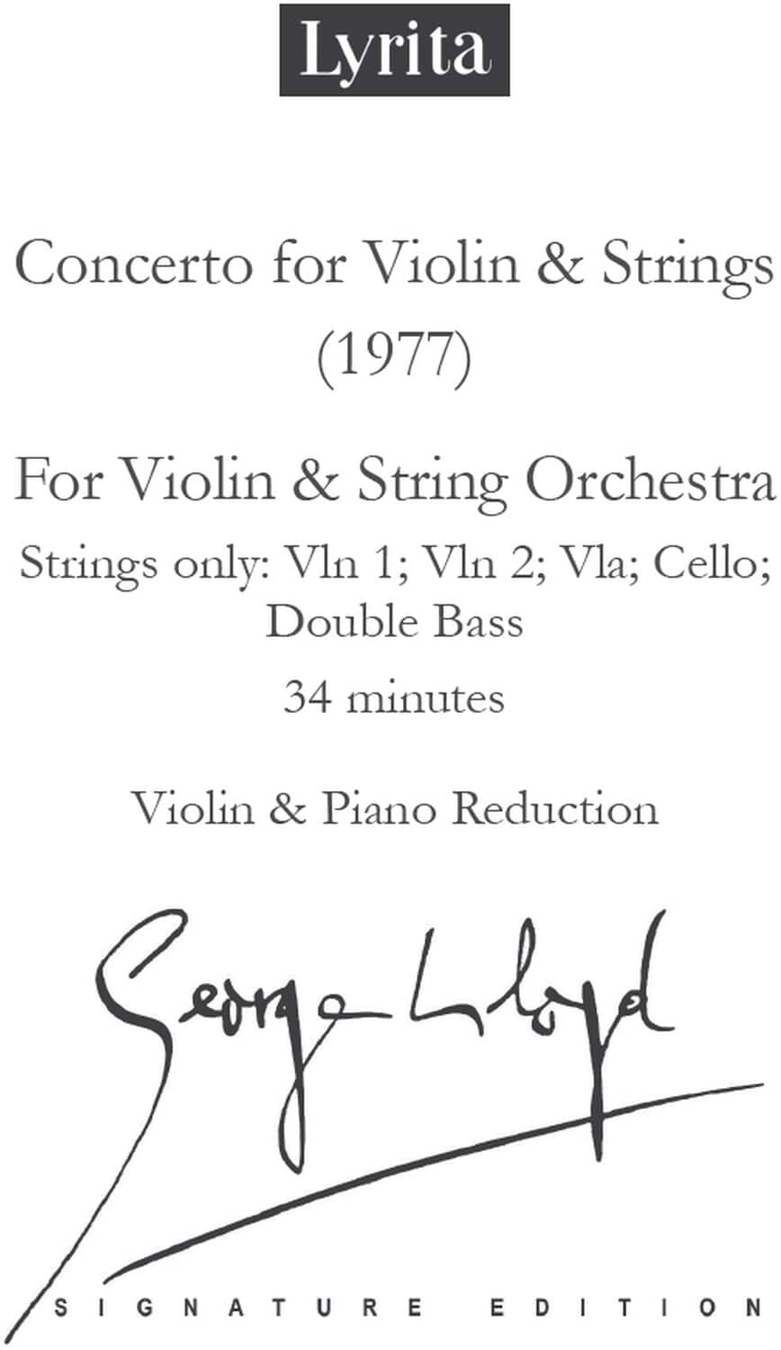 PopMarket - Lloyd: Concerto for Violin & Strings - Violin & Piano Reduction - Multicolor