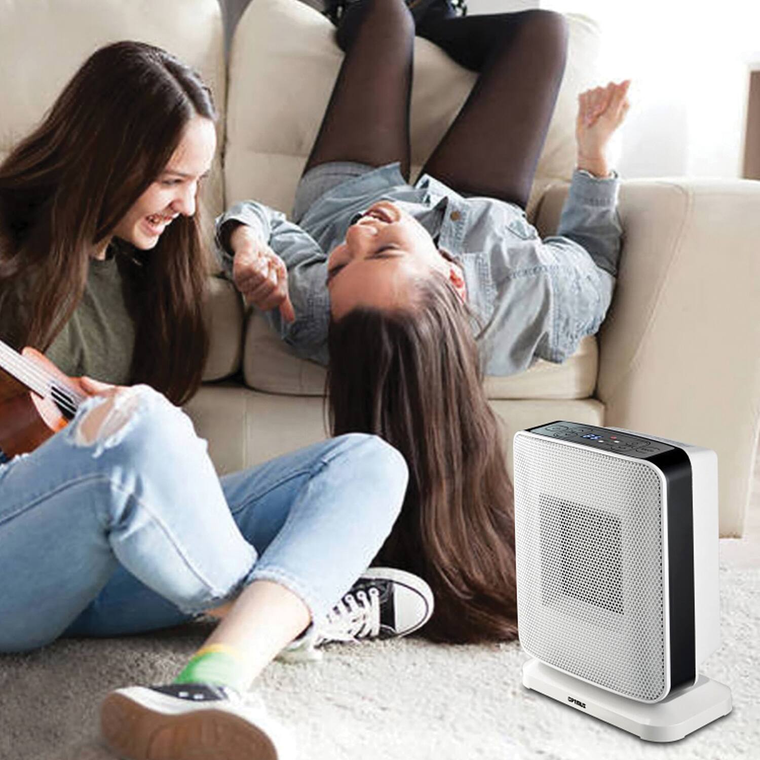 Back. Optimus - Optimus Portable Oscillation Ceramic Heater with LED Display - White.