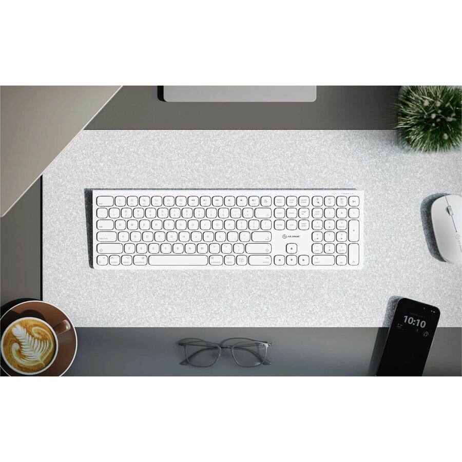 Alt View 4. Alogic - Alogic Echelon USB-C Rechargeable Wireless Keyboard for macOS - Wireless Connectivity - Bluetooth - 5 - 32.81 ft - 109 - Unknown.