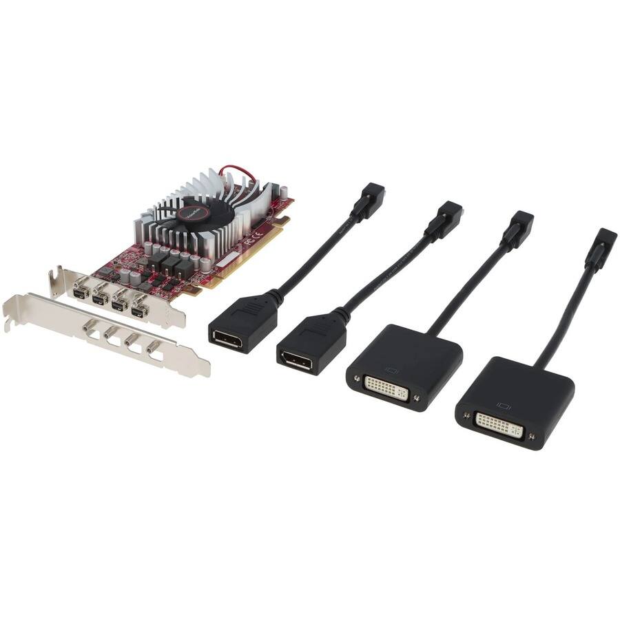 Alt View 5. Visiontek - VisionTek AMD Radeon RX 550 Graphic Card - 4 GB GDDR5 - Full-height - 3840 x 2160 - 1.07 GHz Core - 128 bit Bus Width.