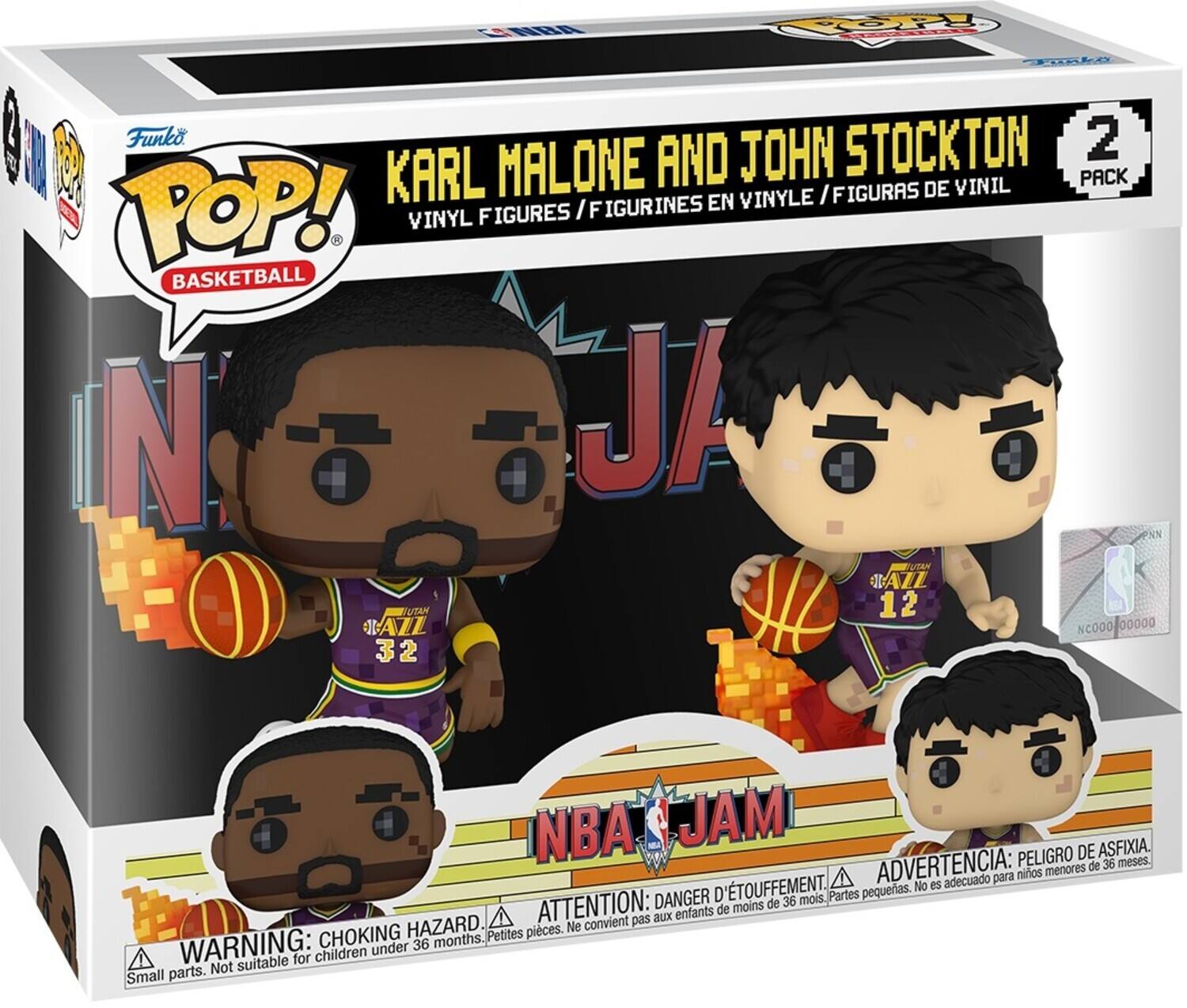 S NRA TOOPY Fogko Funko STOCKTON 2 I : KARL MALONE AND JOHN PACK I F IGURAS DE VINIL I FIGURINES EN VINYLE POP! R VINYL FIGURES BASKETBALL N JA UTAN TALL TUTAN 12  RAZZ NC000 00000 32 NBA - JAM ASFIXIA. PELIGRO DE ADVERTENCIA: de 36 meses. nios menores es adecuado para D'TOUFFEMENT. pequeas. No DANGER 35 mois. Partes ATTENTION: de moins de  aux enfants HAZARD. Ne convient pas CHOKING months. Petites pieces. WARNING: under 36 for children Not suitable Small parts.