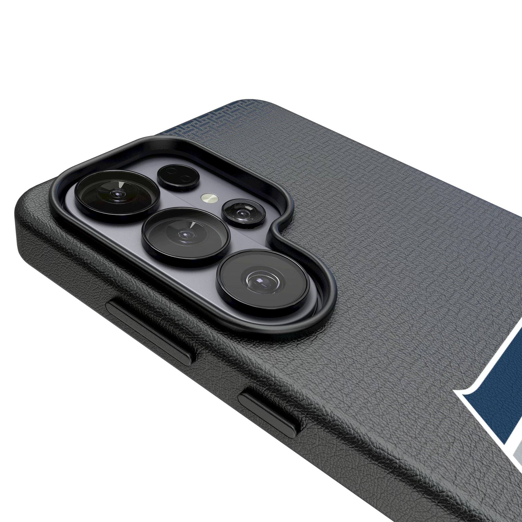 Alt View 2. Keyscaper - Seattle Seahawks Linen Galaxy Magnetic Bump Case - S25 Ultra - Black.