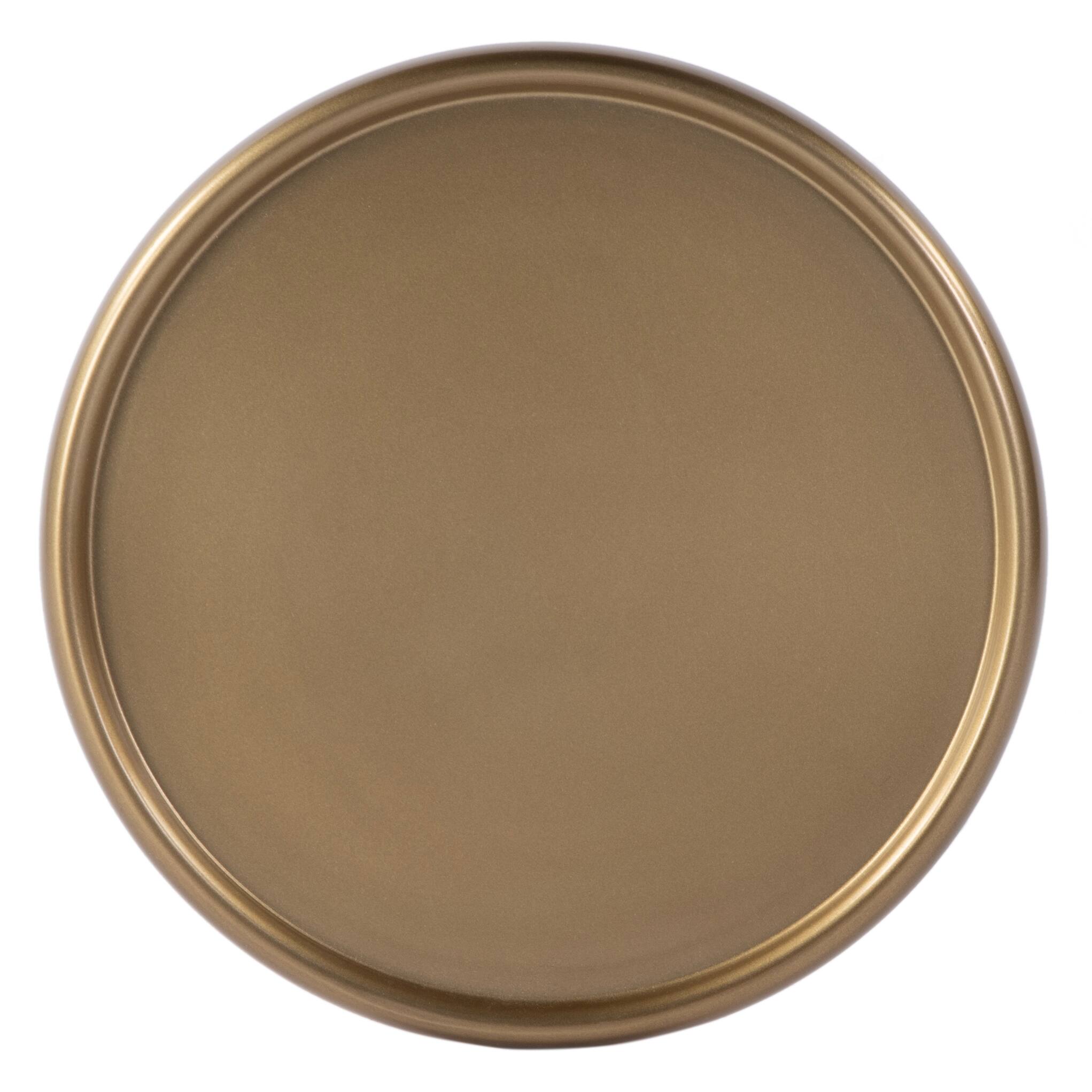 Alt View 2. Butler Specialty - Astoria 10 in. W Round Metal Pedestal Base End Table - Antique Gold.