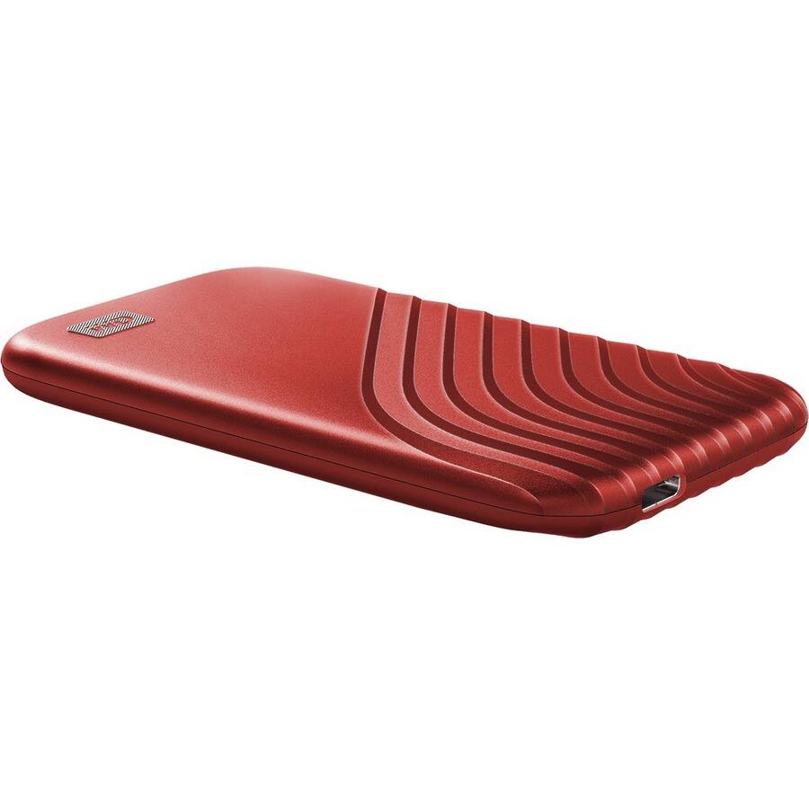 Alt View 2. SanDisk - WD My Passport WDBAGF0010BRD-WESN 1 TB Portable Solid State Drive - External - Red - USB 3.2 (Gen 2) Type C - 256-bit.