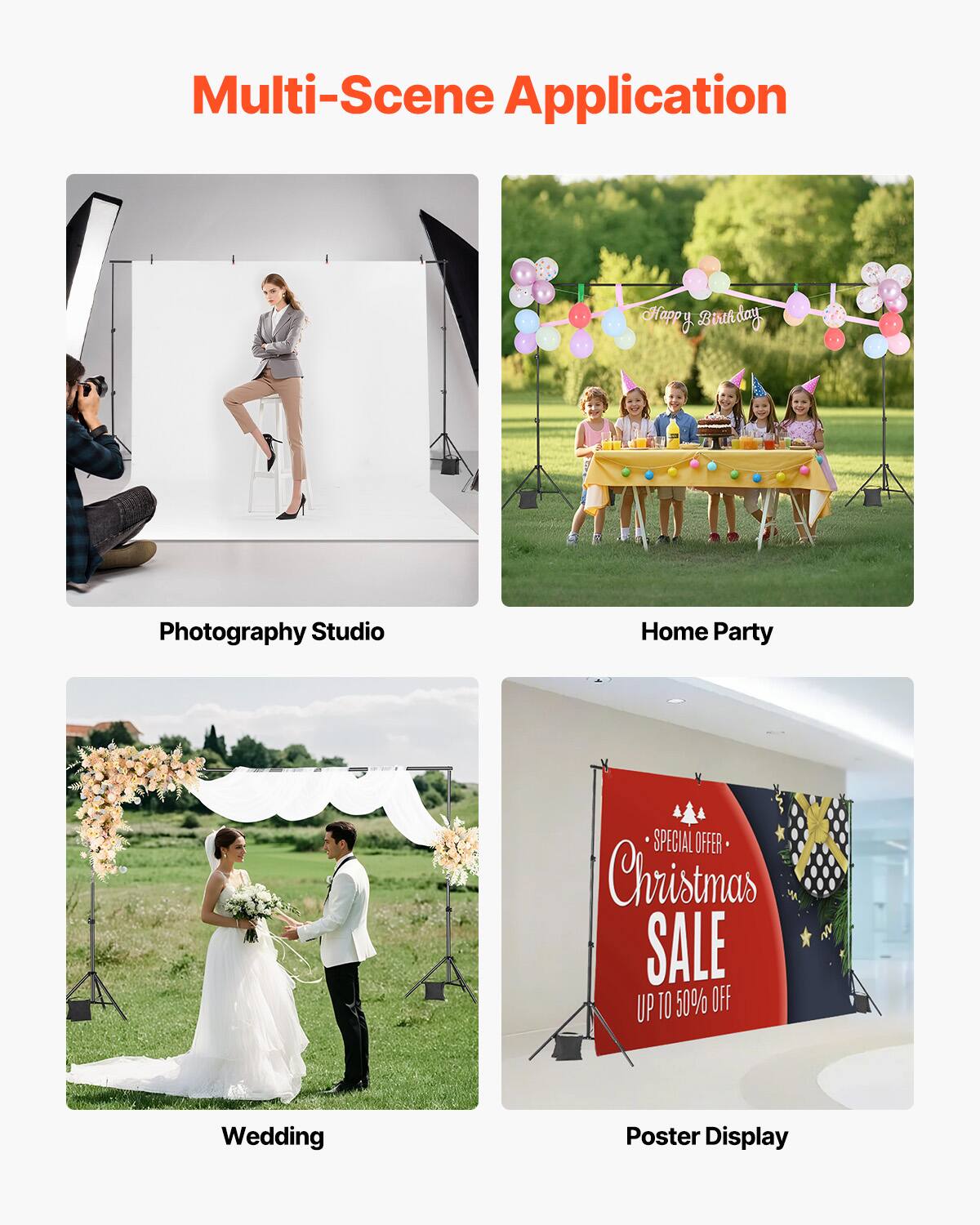 Multi-Scene Application

Photography Studio

Home Party

Wedding

Poster Display

SPECIAL OFFER
Christmas SALE
UP TO 50% OFF