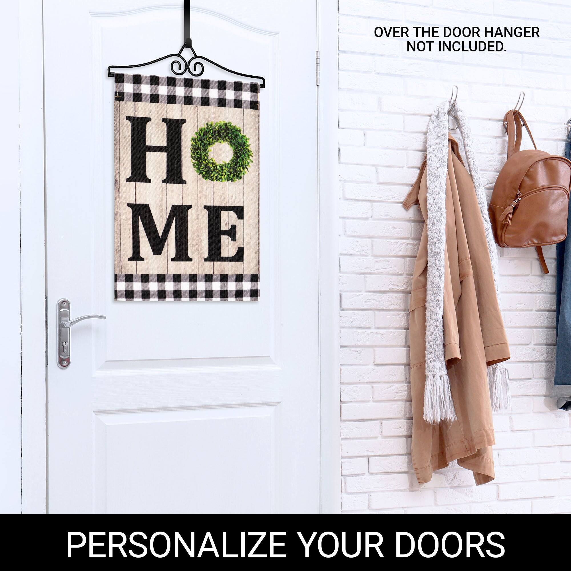 OVER THE DOOR HANGER NOT INCLUDED.  
PERSONALIZE YOUR DOORS