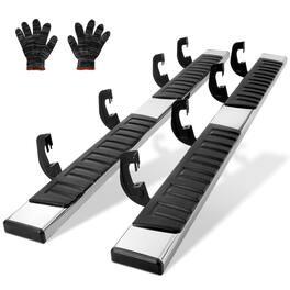 VEVOR - Running Boards, 6" Step Bars Compatible with 2007-2018 Chevy Silverado/GMC Sierra 1500 Crew Cab/2019 2500HD 3500HD 1500 - Black;Silver