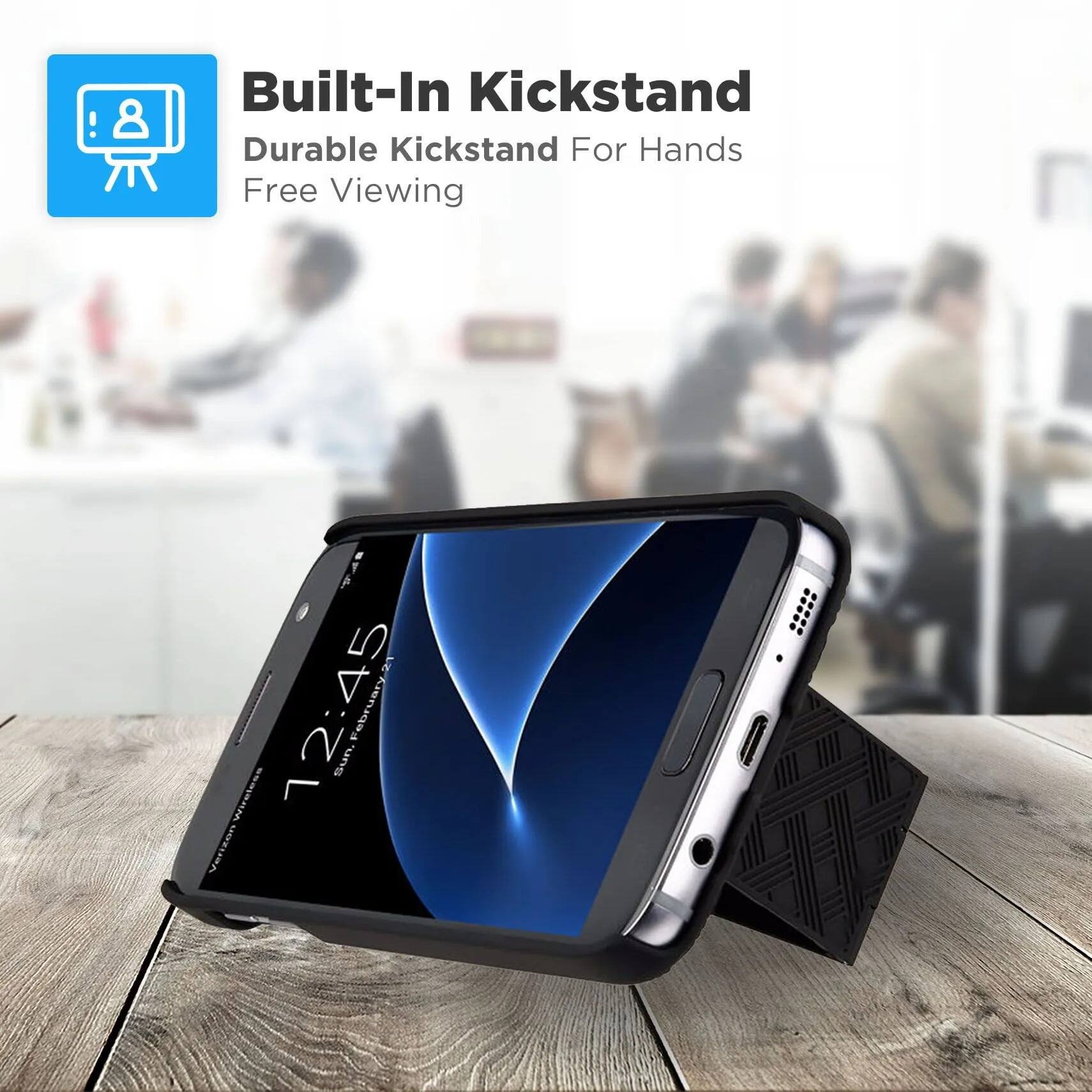 8 Built-In Kickstand  
Durable Kickstand For Hands Free Viewing  

1 12:45 February Febar sun.  
Wiretess Verizon