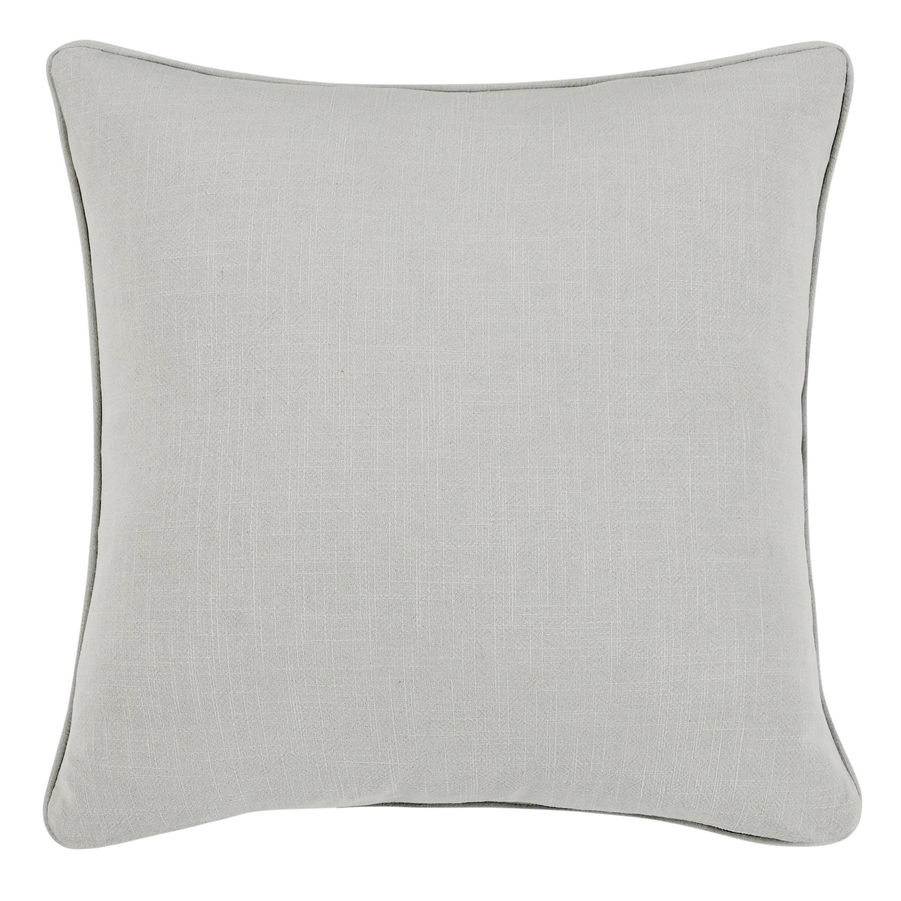 Angle. Manhattan Lane - Irma 26 Inch Euro Pillow Sham, Pre Shrunk,  Cotton Premium Linen - Gray.