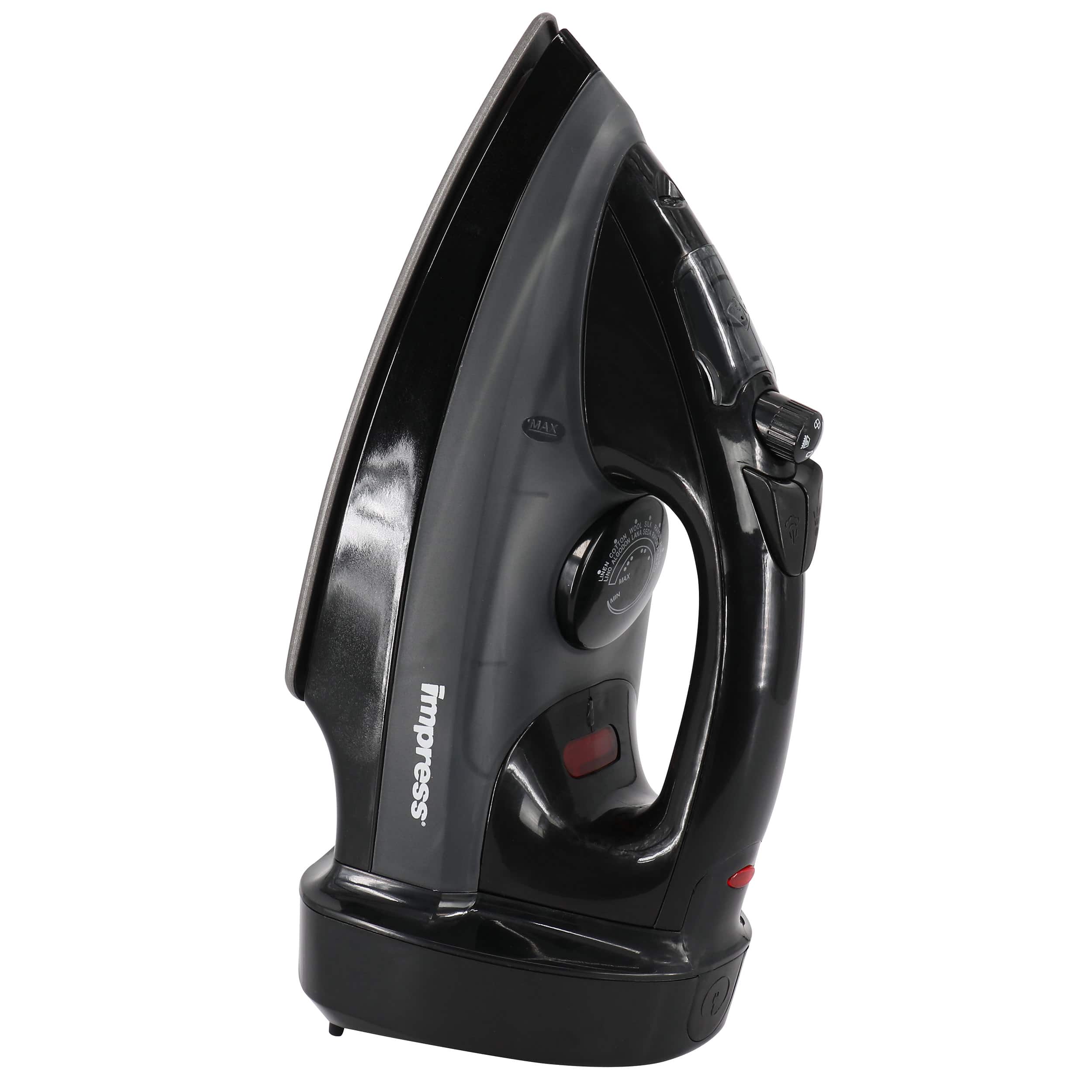 Impress - 1200 Watt Cord Winder Garment Iron - Black