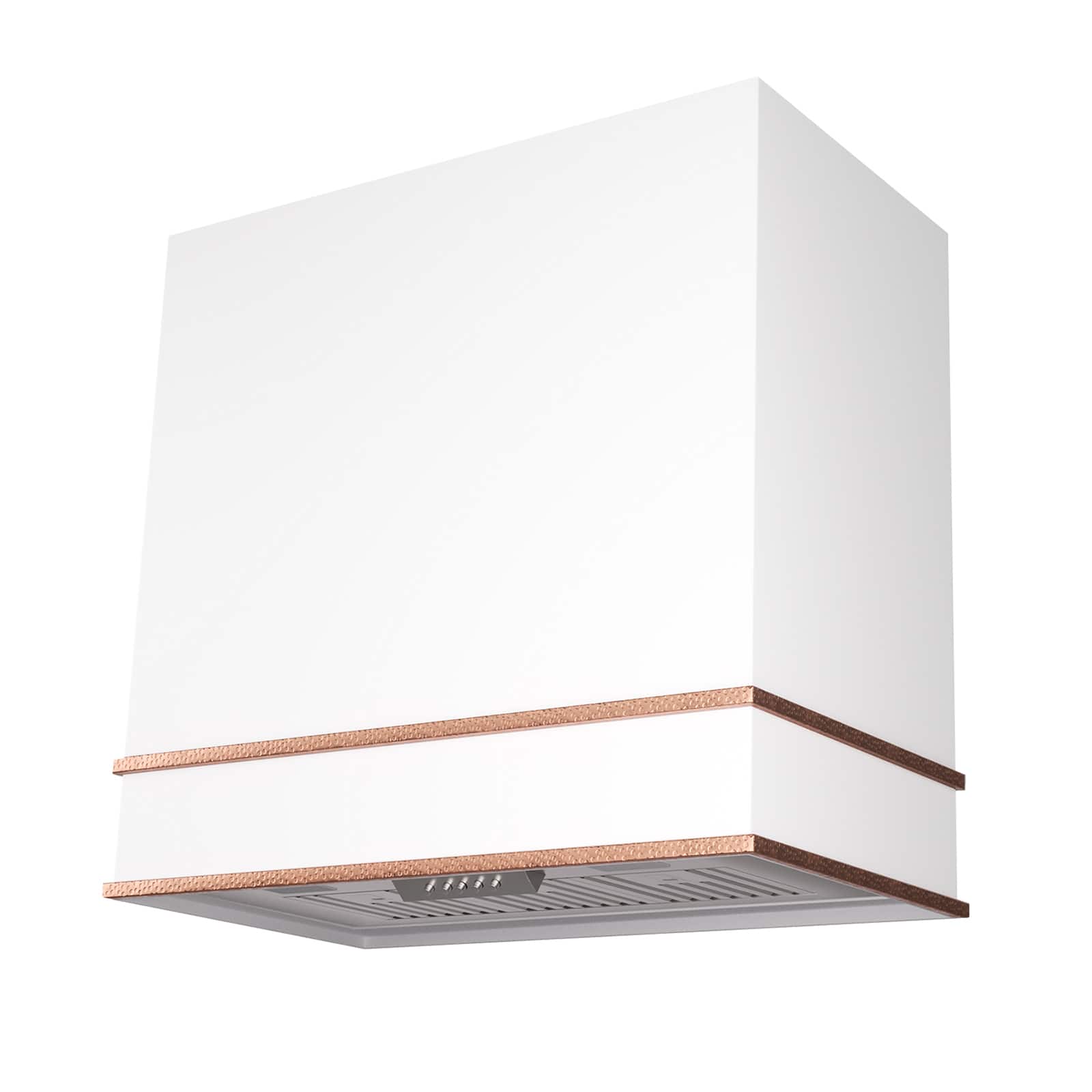 Akicon - 30 inches - Externally Vented - Wall Range Hood - White with Copper