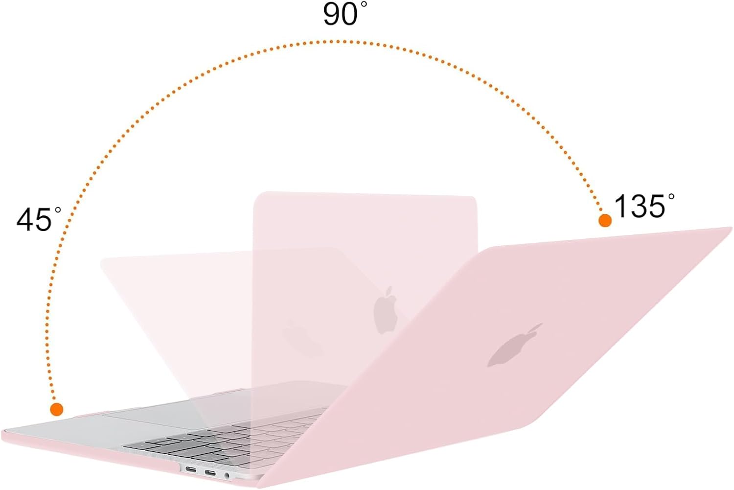 Back. mosiso - Hard Shell Case for 13-inch MacBook Pro 2016-2026 A2338 A2289 A2251 A2159 A1989 A1706 A1708 - Baby Pink.