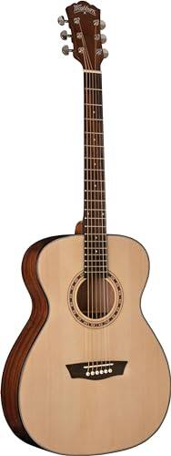 Alt View 4. Washburn - Washburn Apprentice Series F5 Folk Acoustic Guitar Natural - Brown.