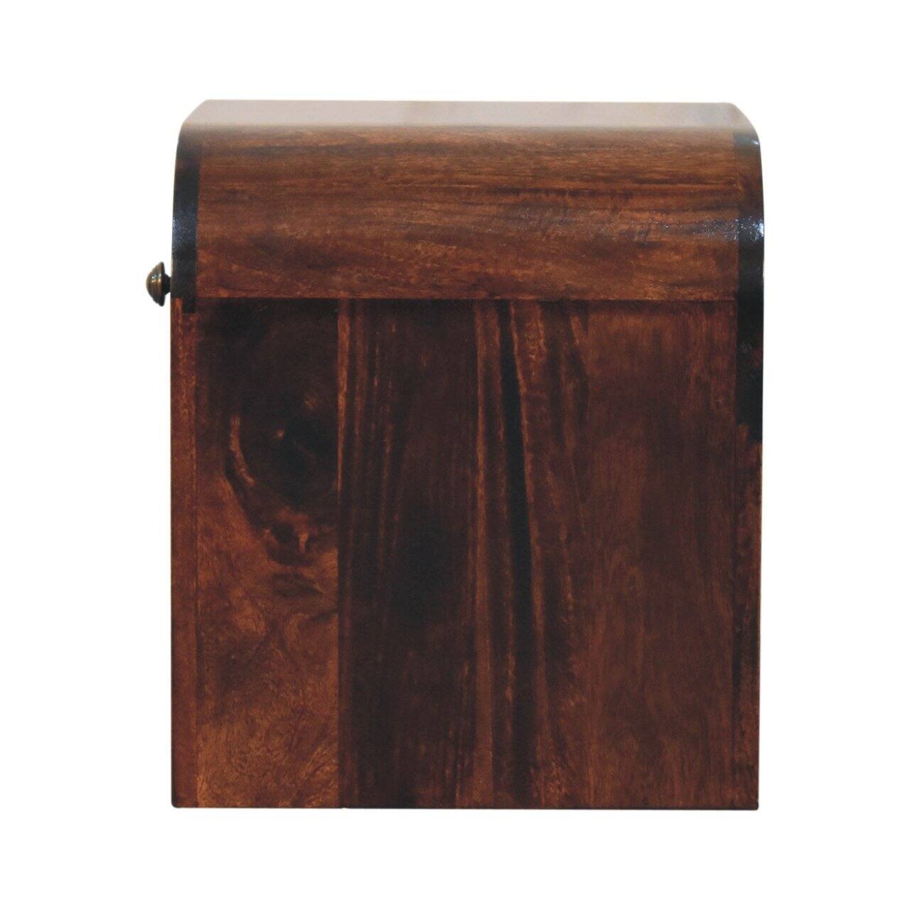 Alt View 5. Artisan Furniture - Artisan Furniture Solid Wood California Walnut Disc Bedside, 1 Drawer, Dark Brown - Walnut Finish.