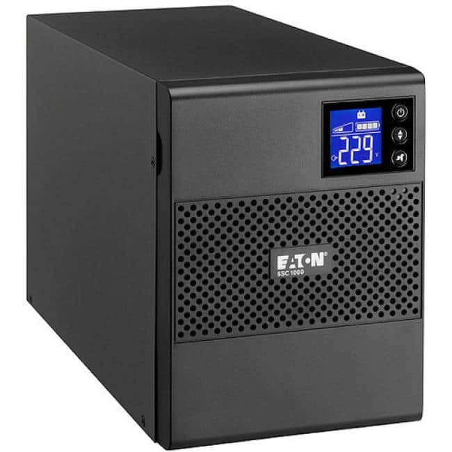 Eaton - 5SC UPS 500VA 350 Watt 120V Line-Interactive Battery Backup Tower USB - Tower - 120 V AC Input - 4 x NEMA 5-15R - Black