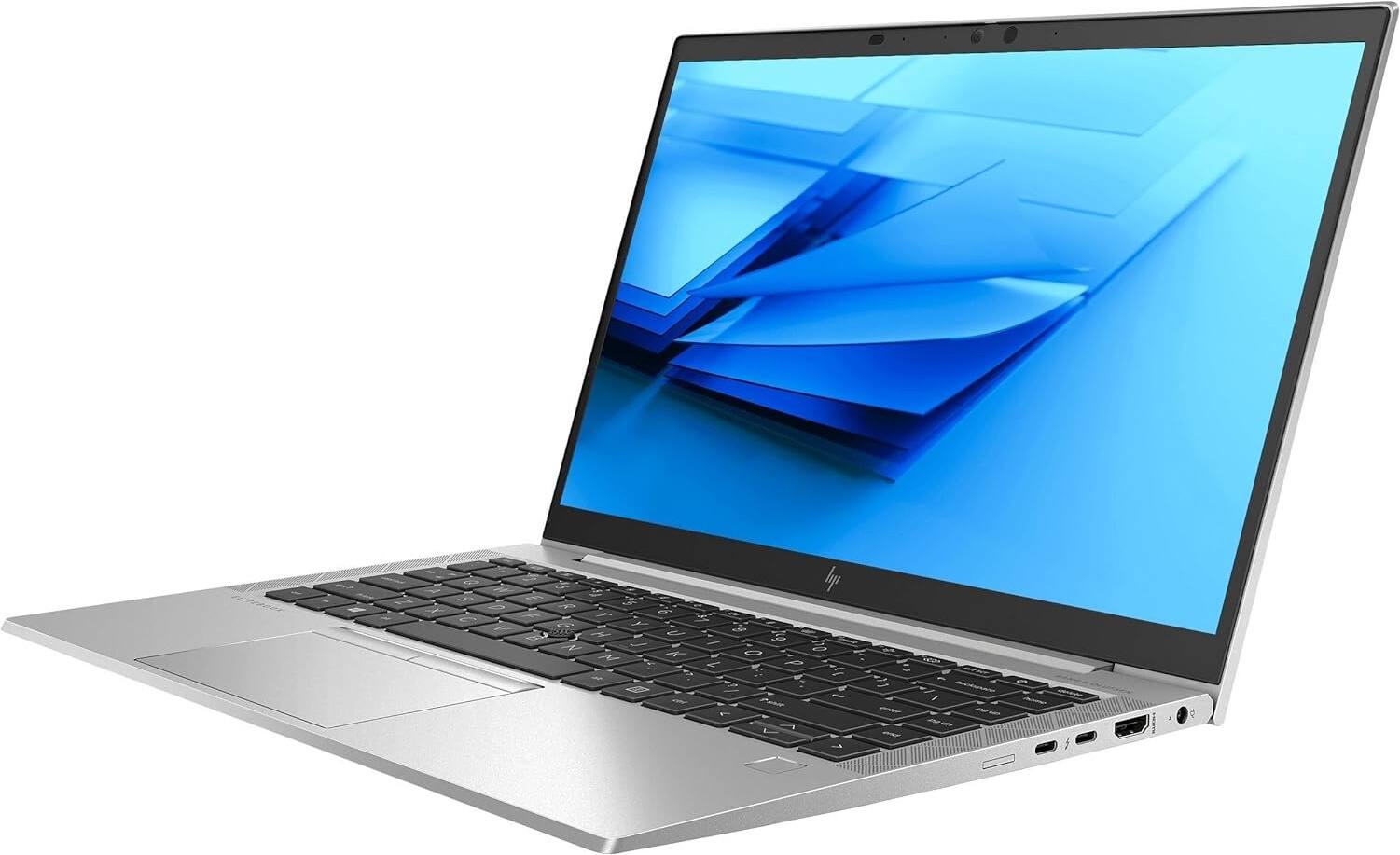 Left. HP - EliteBook 840 G7 14" Refurbished Laptop - Intel 10th Gen Core i5 with 32GB Memory - Intel UHD Graphics - 512GB SSD - Silver.