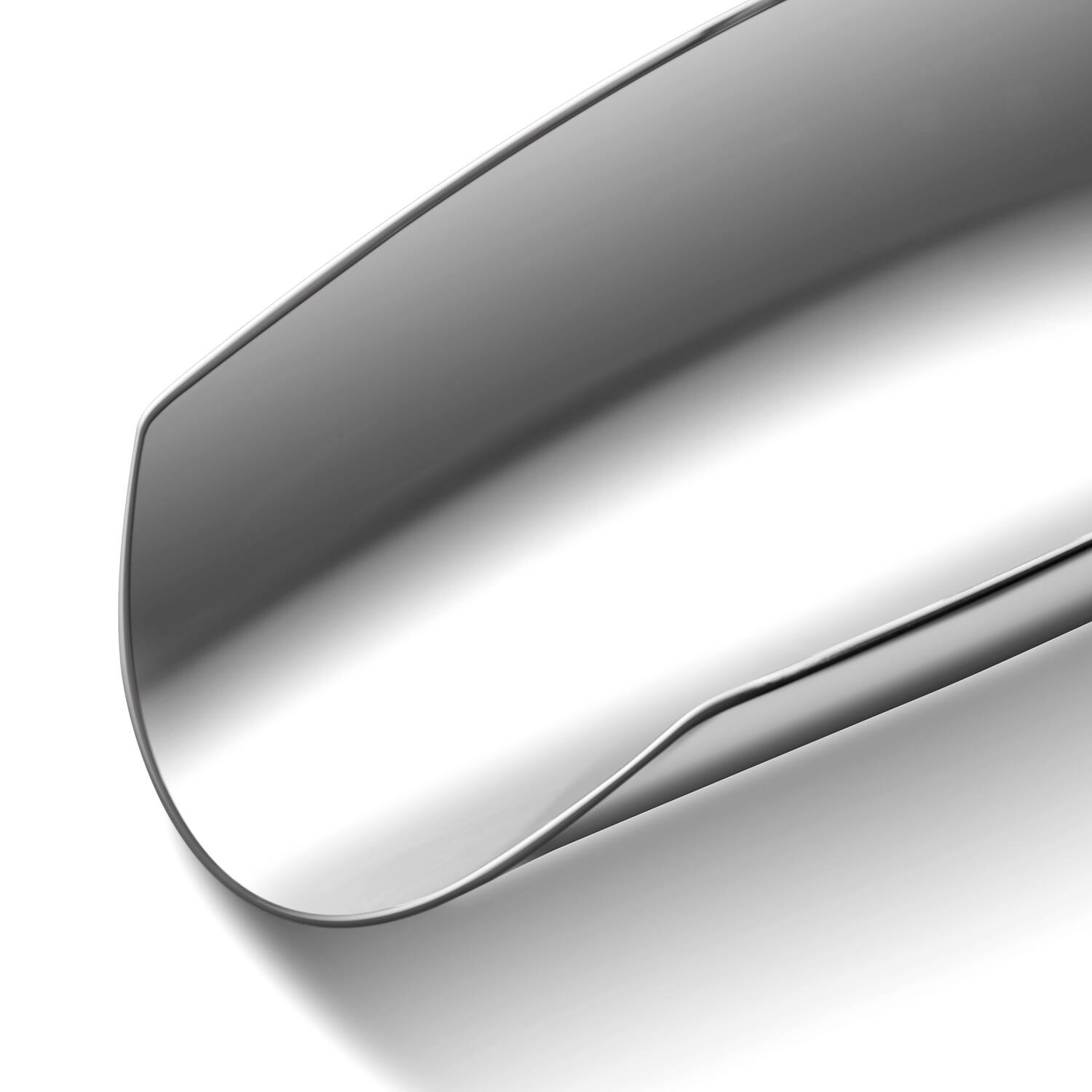 Back. Malletson - Ice Scoop Stainless Steel Ergonomic Handle for Bars and Kitchens - Dishwasher Safe.