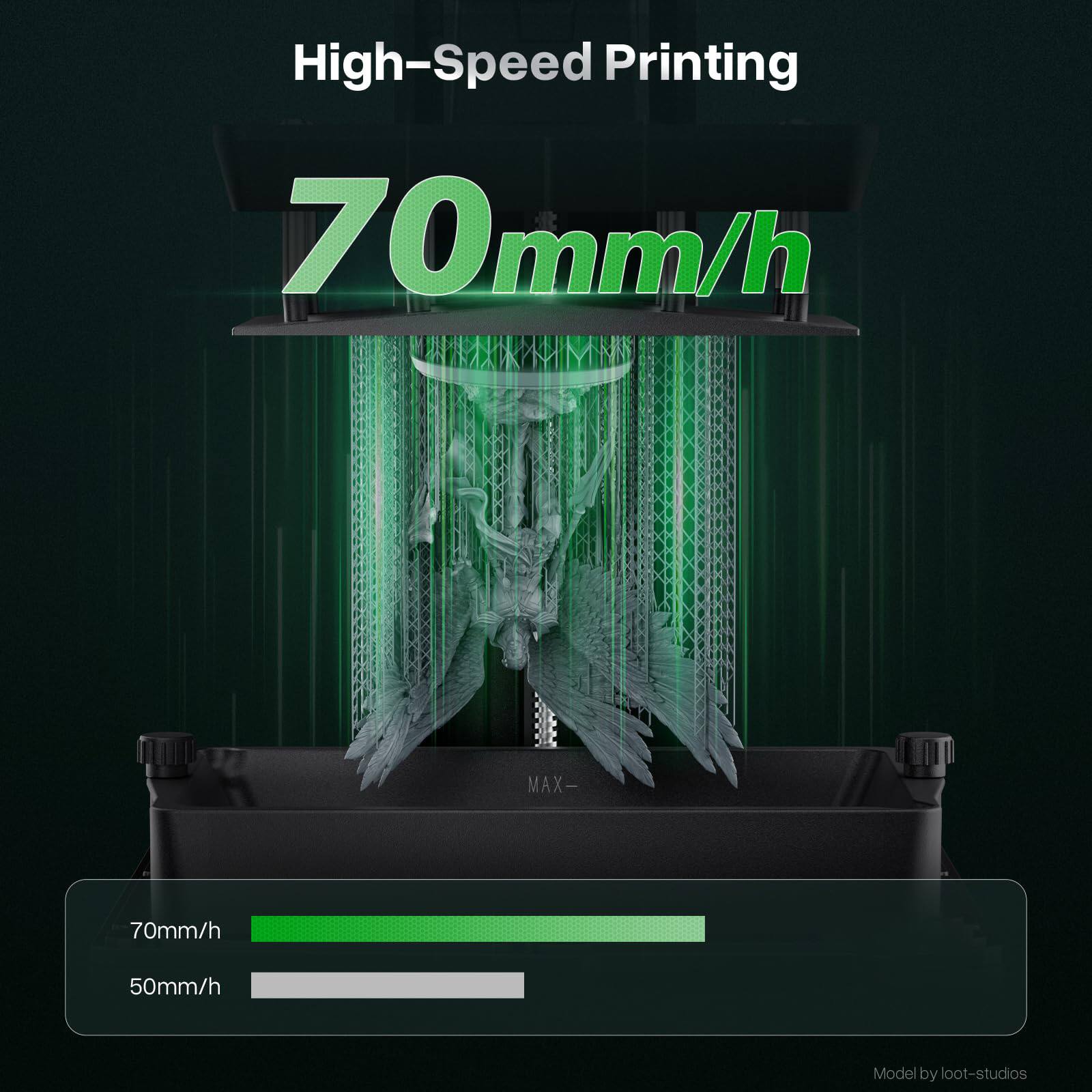 High-Speed Printing  
70mm/h  
MAX  
Model by loot-studios