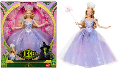 Poupée Deluxe Glinda - Wicked Mattel : King Jouet, Barbie et poupées Poupée Deluxe Glinda - Wicked Mattel : King Jouet, Barbie et poupées