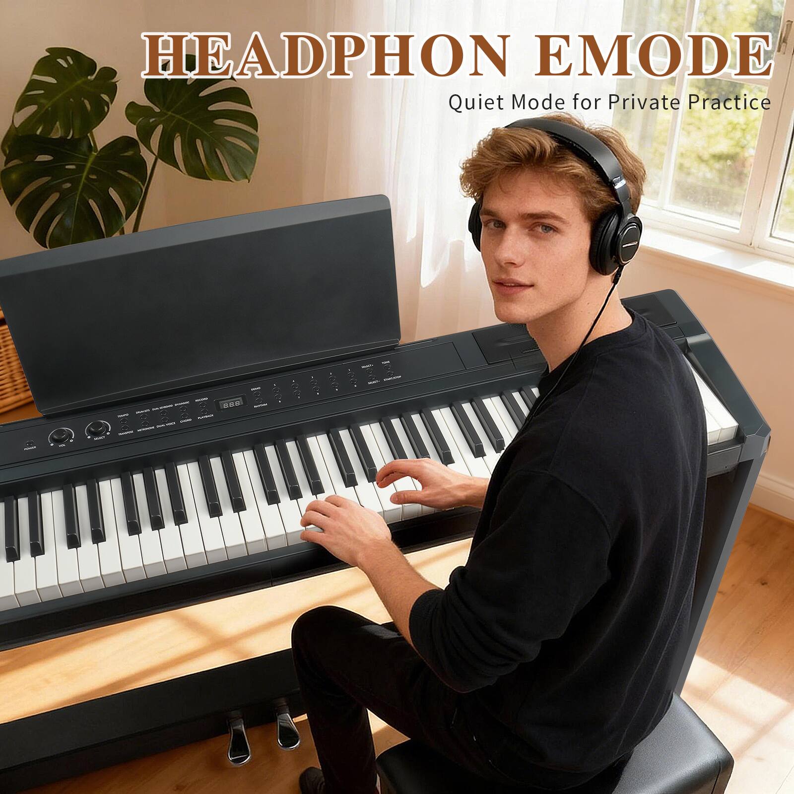 HEADPHON EMODE  
Quiet Mode for Private Practice