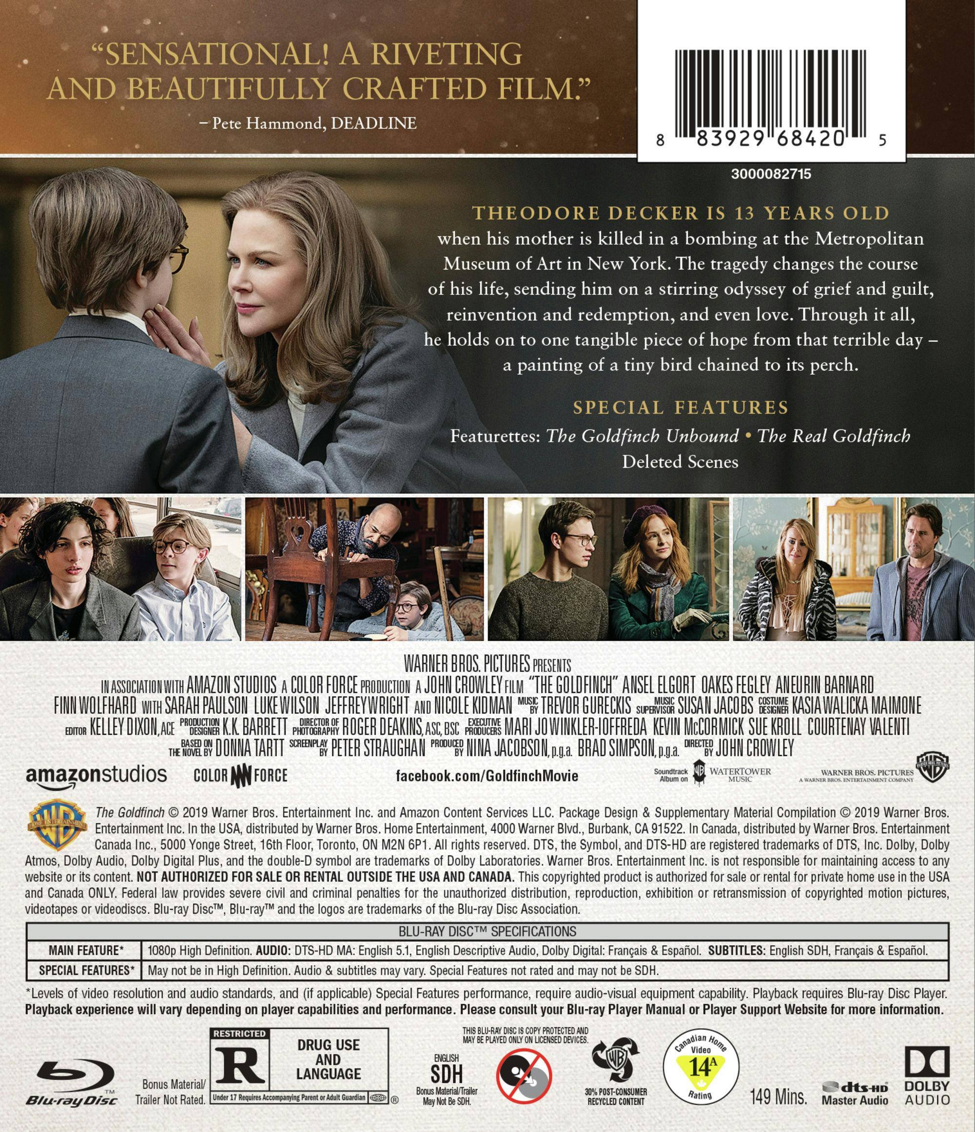 Back. The Goldfinch (Blu-ray) [Blu-ray].