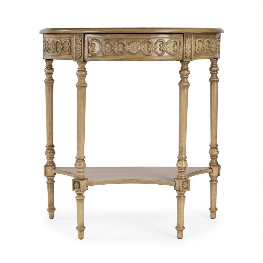 Alt View 1. Butler Specialty - Danielle 30" Demilune Console Table - Beige.