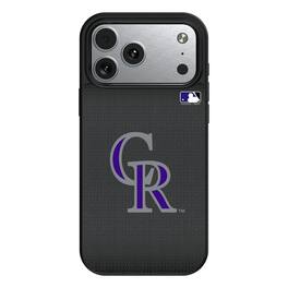 Keyscaper - MLB - Colorado Rockies Linen Logo iPhone Magnetic Bump Case - 15 - Black
