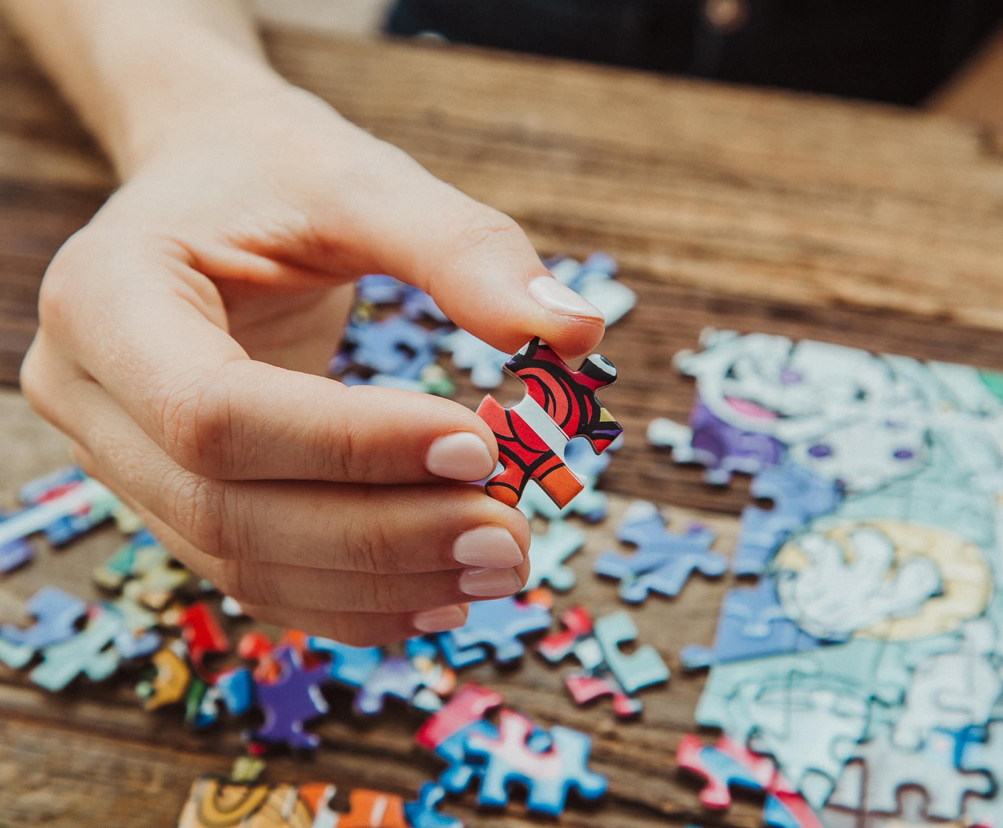 Alt View 3. Toynk - Cuphead and Mugman Collage 1000-Piece Jigsaw Puzzle | Toynk Exclusive - Multi-Color.