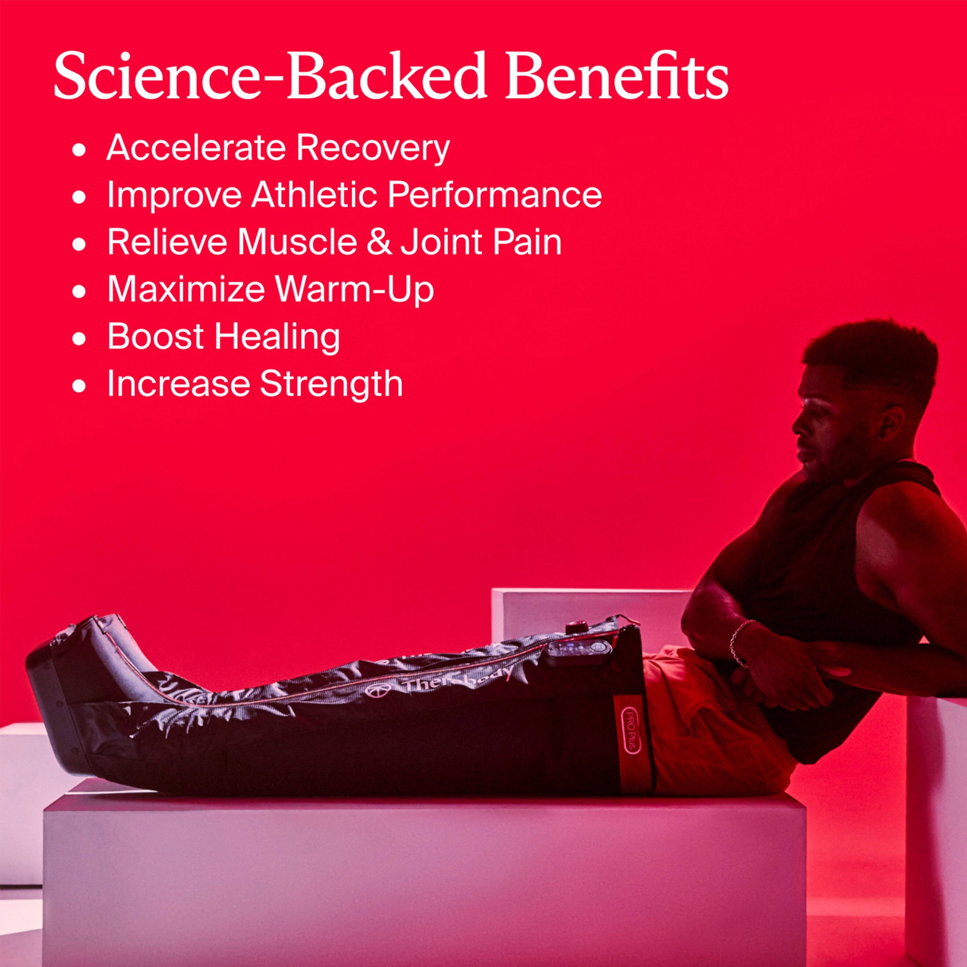 Alt View 12. Therabody - Therabody - JetBoots PRO Plus - Wireless Compression Boots With Vibration & Infrared LED Light - Regular - Black - Black.