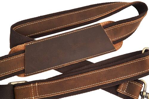 Alt View 9. Luxorro - Leather Briefcase for men. Fits 17" Laptops - Dark Brown.