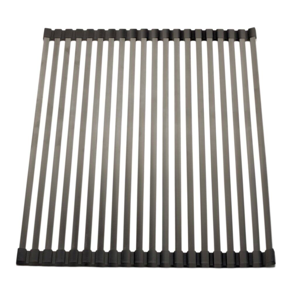 Left. Alfi - 18" x 13" Modern Stainless Steel Drain Mat for Kitchen - Stainless.