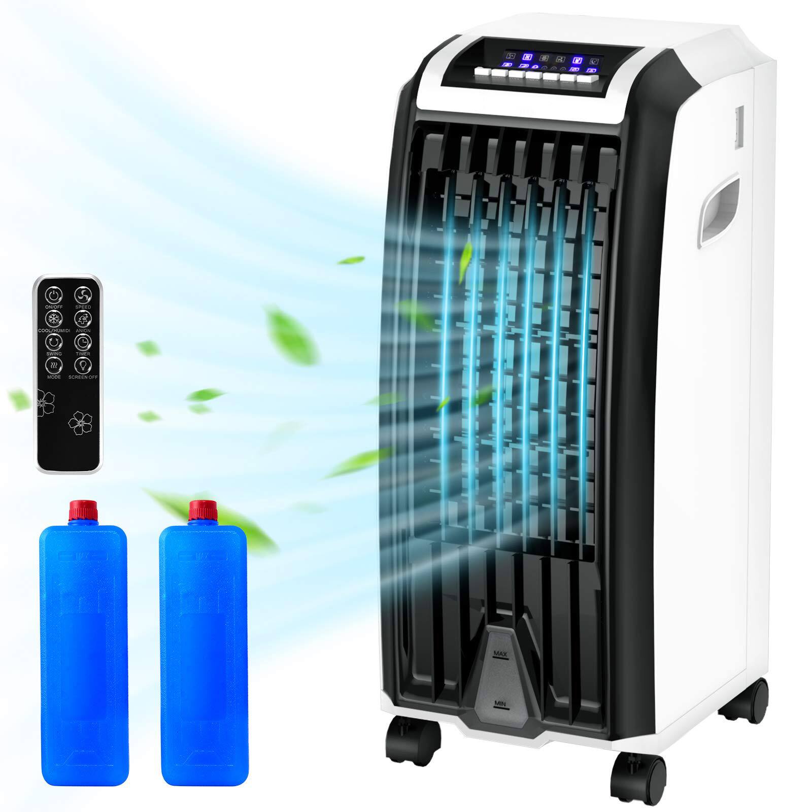 Ecooso - 3-in-1 Portable Evaporative Air Cooler Fan with Remote Control - Black