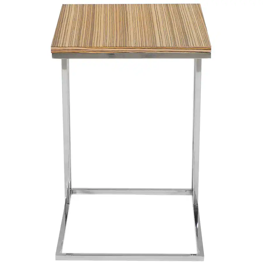 Zen Side Table Manhattan Lane Zen 23 Inch Side Table, Rectangular Tray Top, C Chrome ...