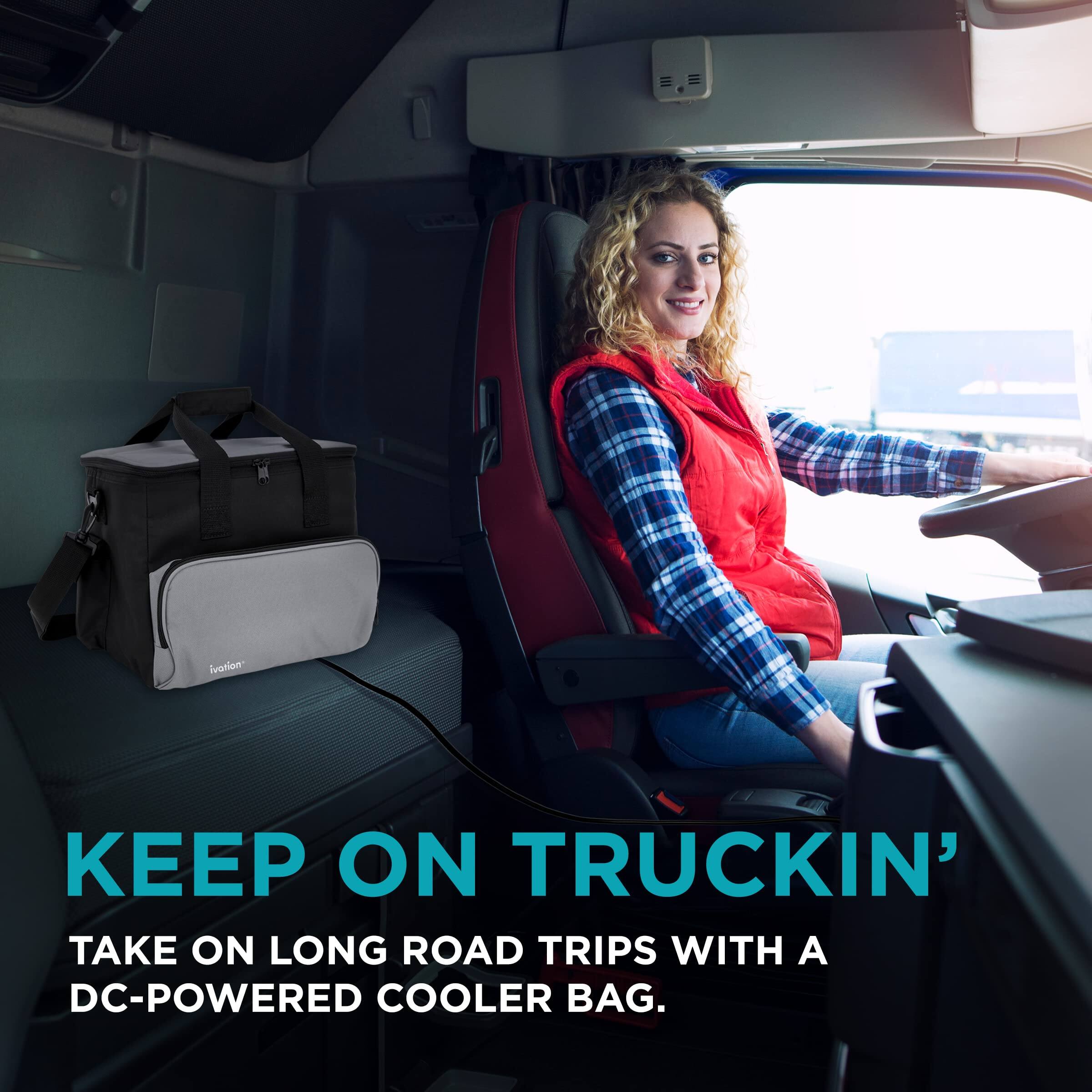 Ivotion - KEEP ON TRUCKIN' - TAKE ON LONG ROAD TRIPS WITH A DC-POWERED COOLER BAG.