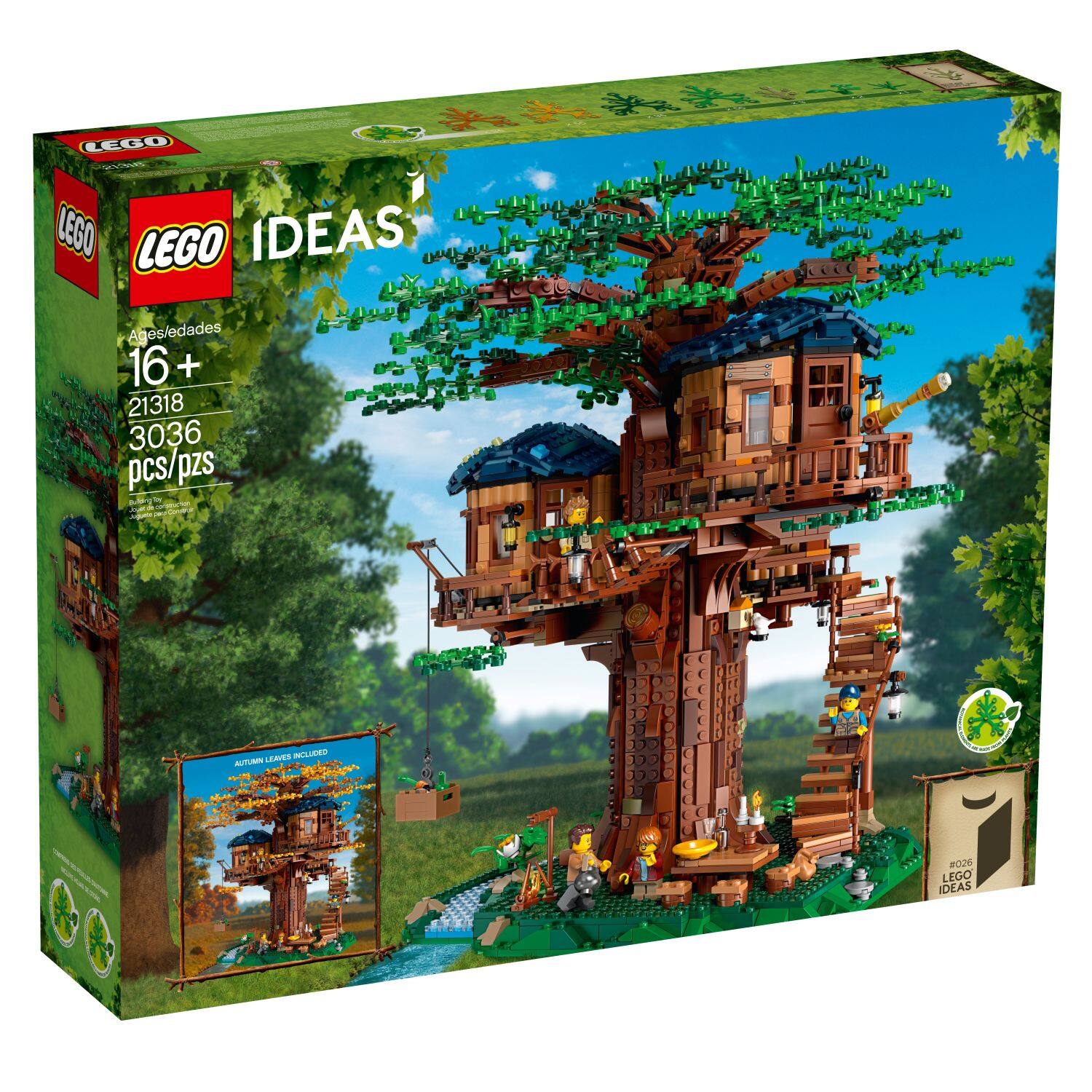 Left. LEGO - Ideas Tree House 21318.