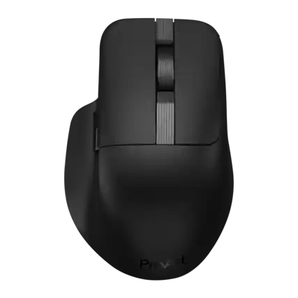 Front. ASUS - ProArt MD301 Optical Ergonomic Mouse with Hot-Swappable Switches and SmartShift Scroll Wheel - Black.