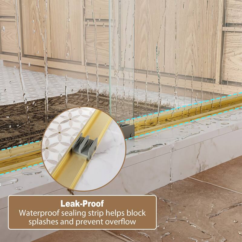 Leak-Proof  
Waterproof sealing strip helps block splashes and prevent overflow