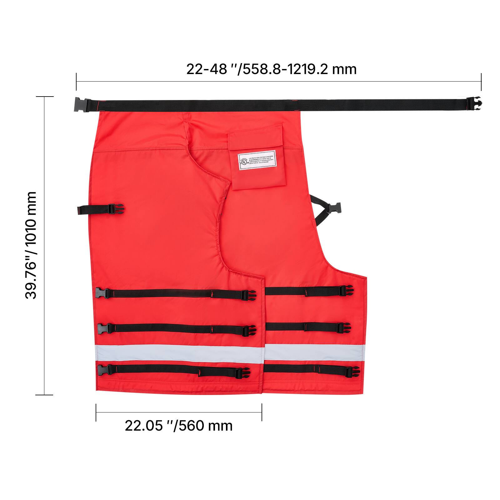 22-48" / 558.8-1219.2 mm  
39.76" / 1010 mm  
22.05" / 560 mm